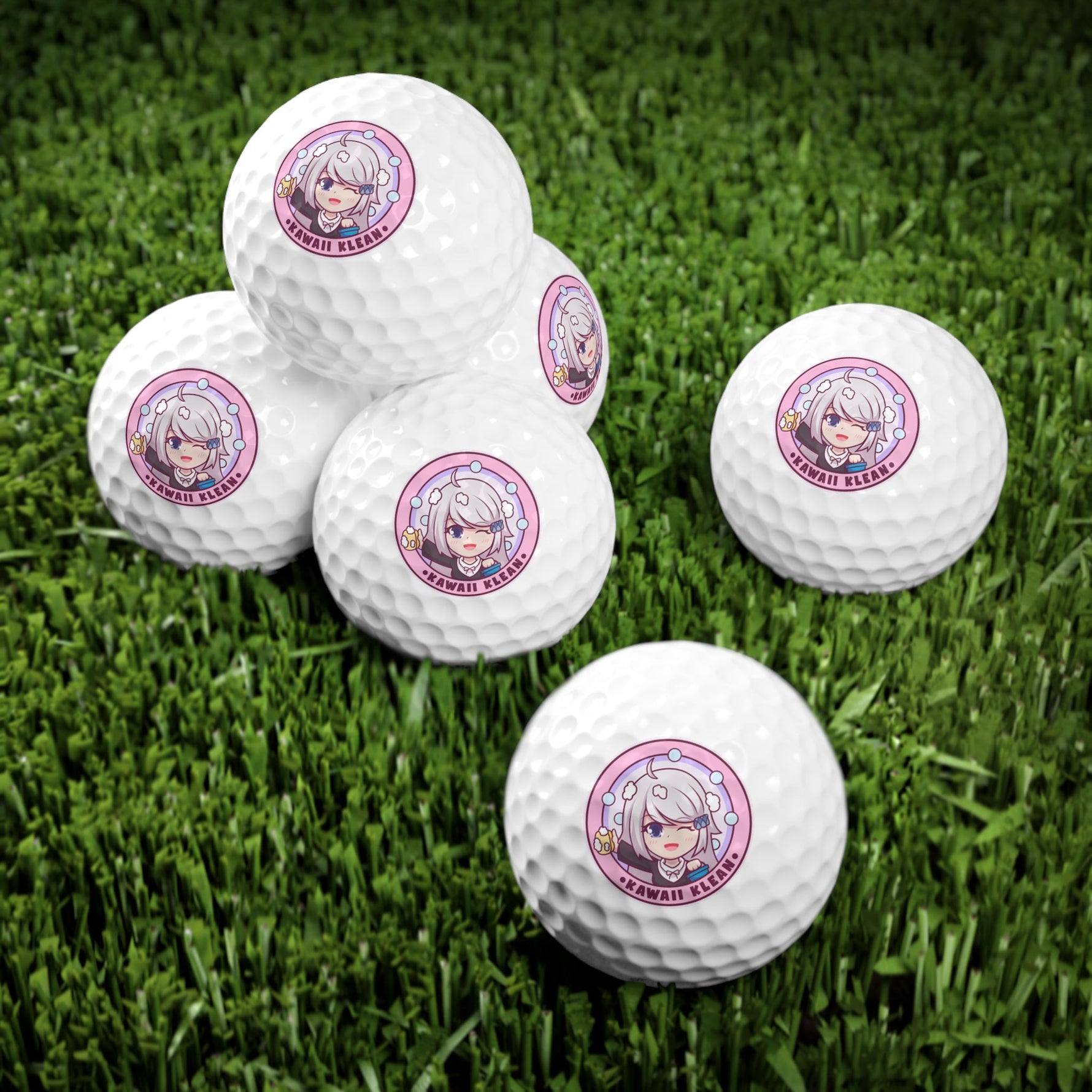 Pink Kawaii Klean Golf Balls, 6pcs - Kawaii Klean