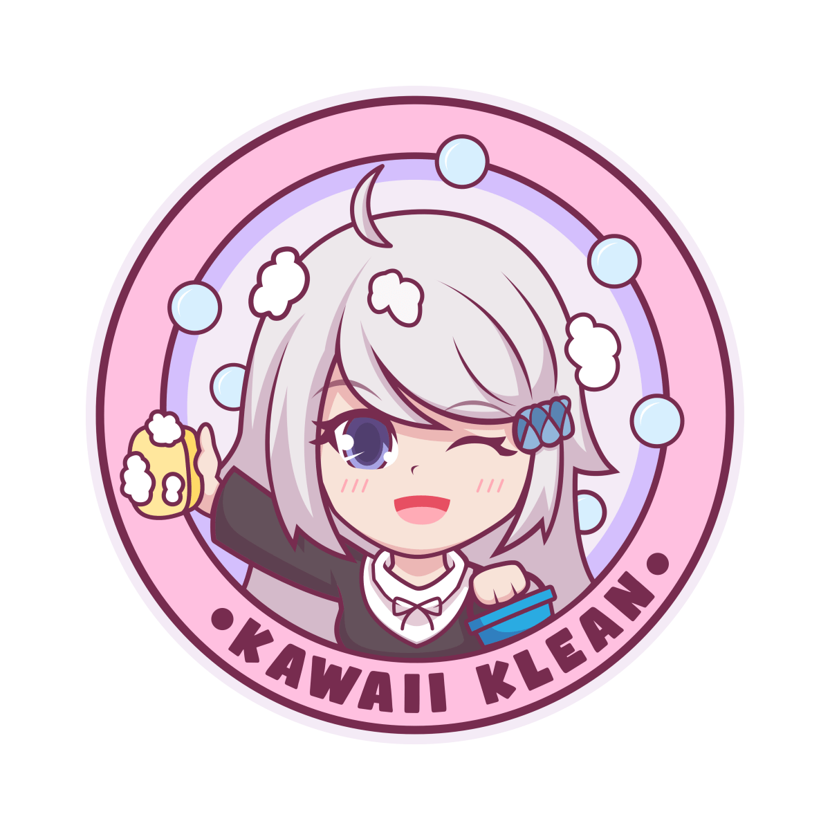 Round Kawaii Sticker - Kawaii Klean